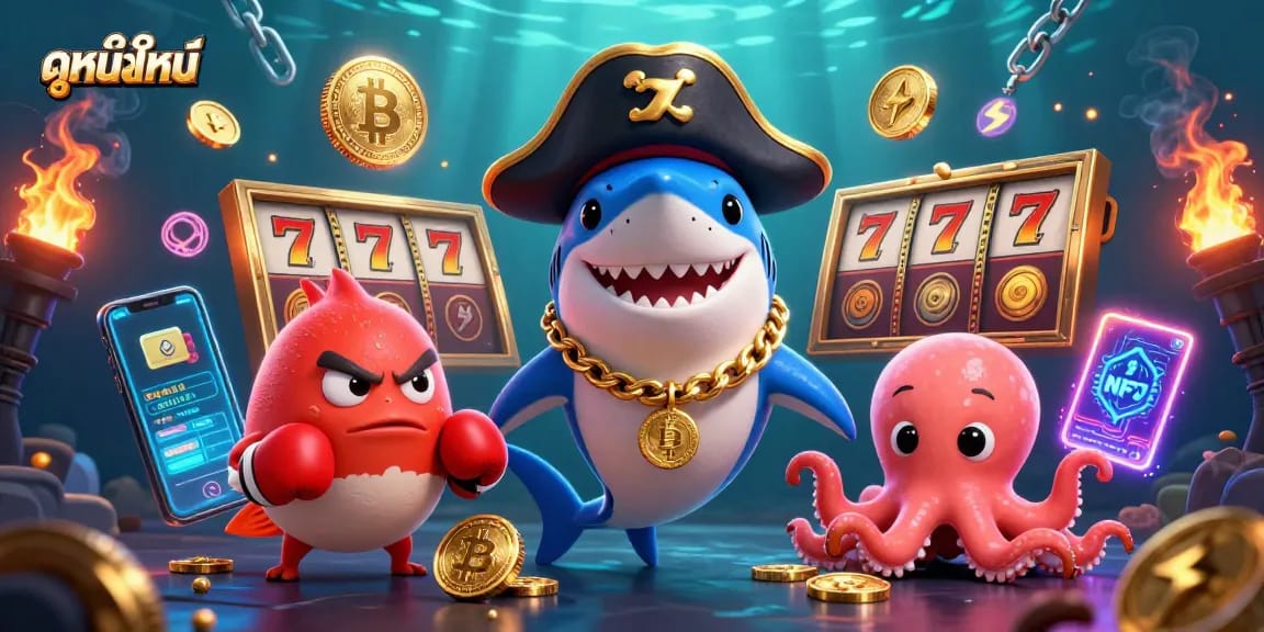Engage with ดูหนังใหม่ while exploring colorful casino characters in action.