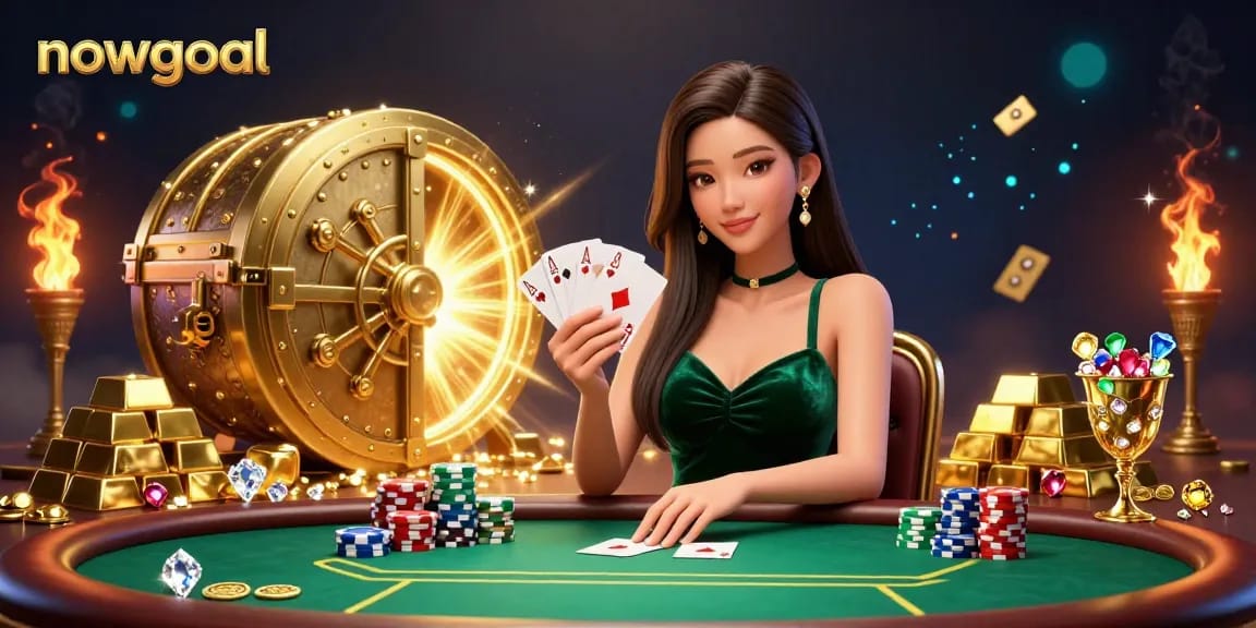 Engage with Nowgoal for real-time sports insights amidst a vibrant poker atmosphere, featuring strategic gameplay.