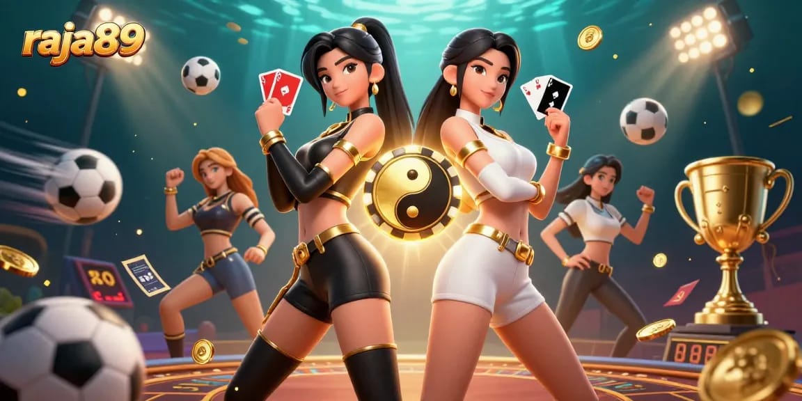Play winning games at raja89 with dynamic characters and stunning visuals featuring casino elements.
