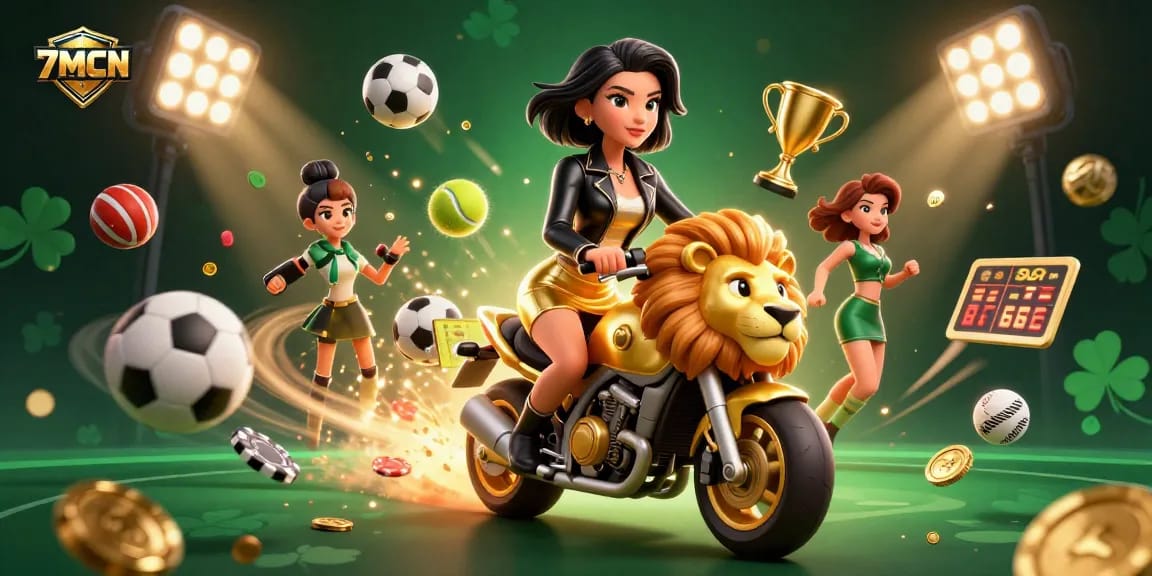 Bet on winning strategies with 7MCN, featuring dynamic action and rich casino elements.