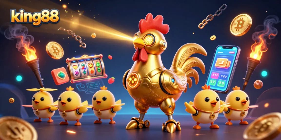 Engage with king88 by placing bets and winning exciting jackpots in this colorful casino scene.