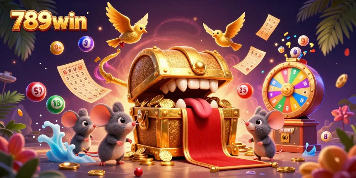 Spin and win at 789win with vibrant lottery balls and golden treasures enticing players