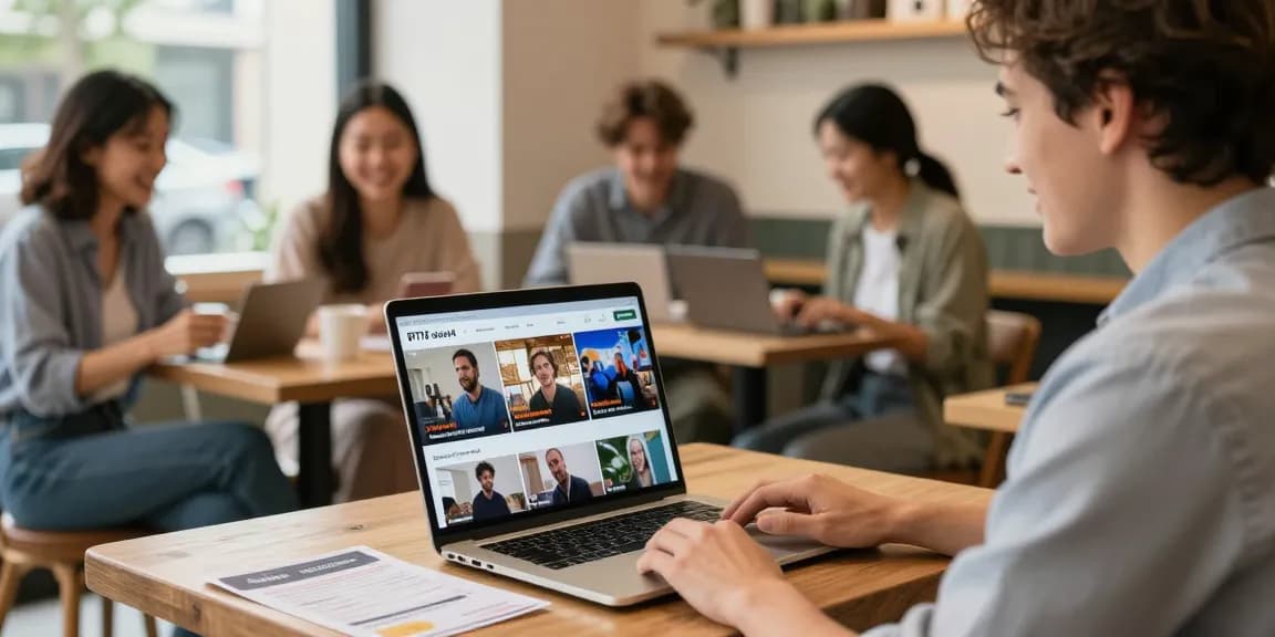 Professional IPTV reseller offering trusted local services in a community café.
