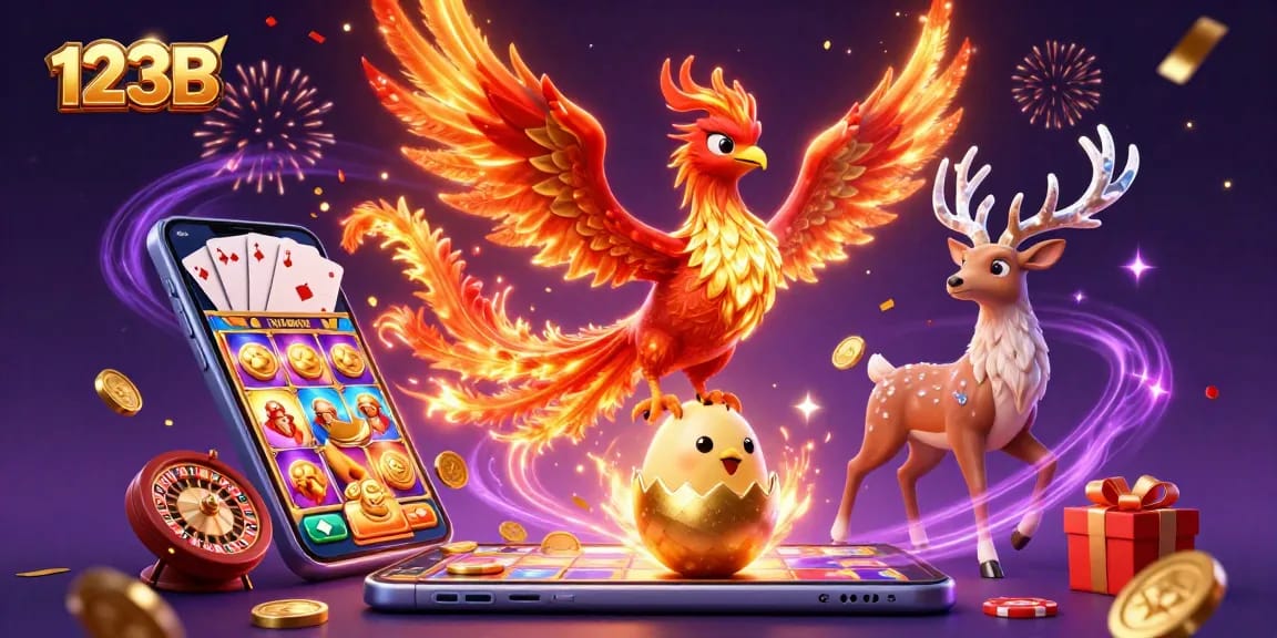 Spin winning slots with 123B while engaging in vibrant game elements and majestic characters.