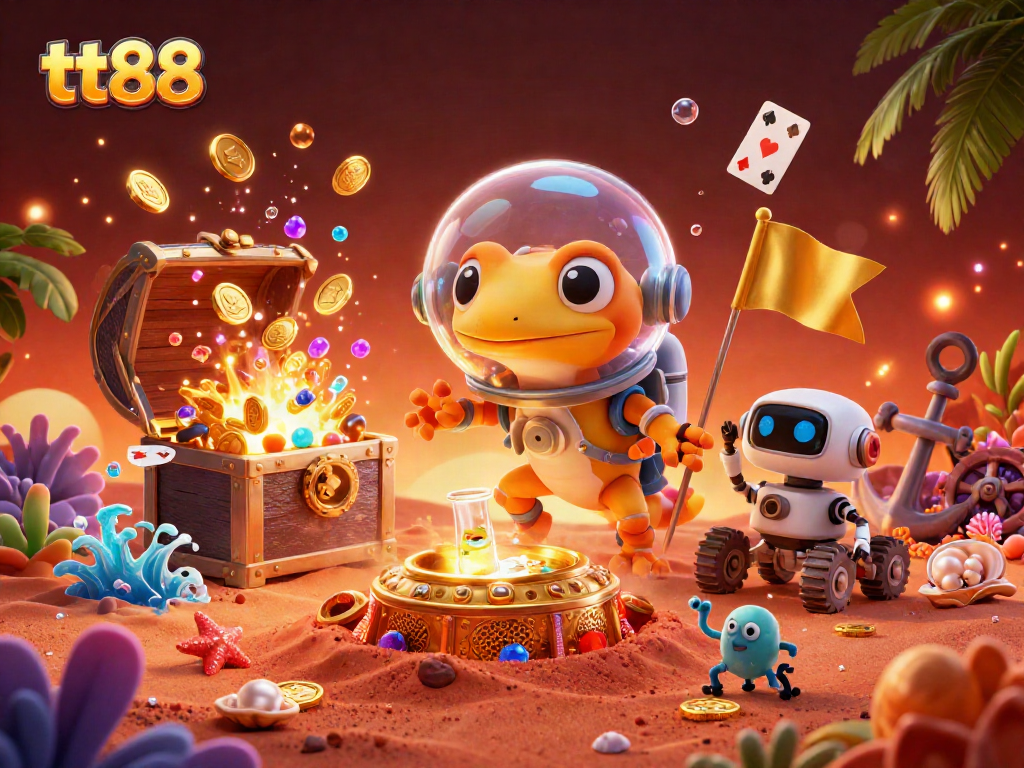 Spin into the excitement at tt88 with a Mars-themed casino adventure filled with gold!