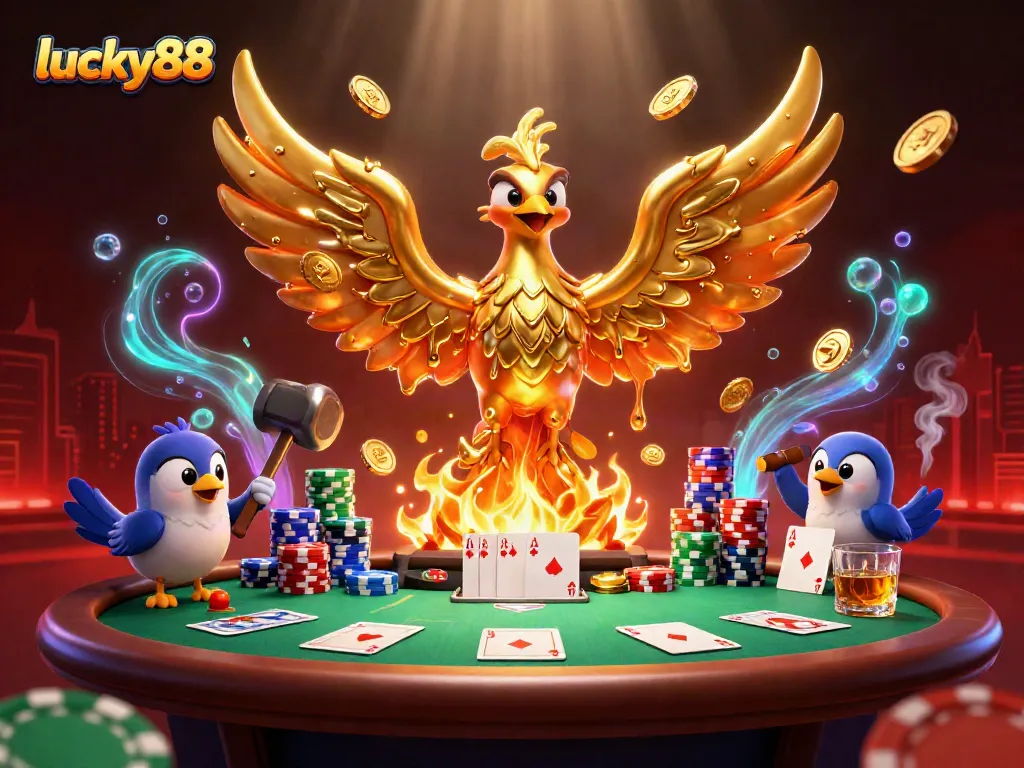 Experience thrilling gameplay at lucky88 with golden phoenix revealing casino riches.