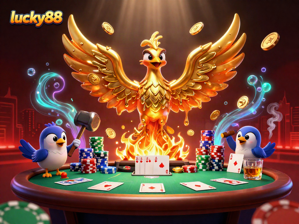 Experience thrilling gameplay at lucky88 with golden phoenix revealing casino riches.