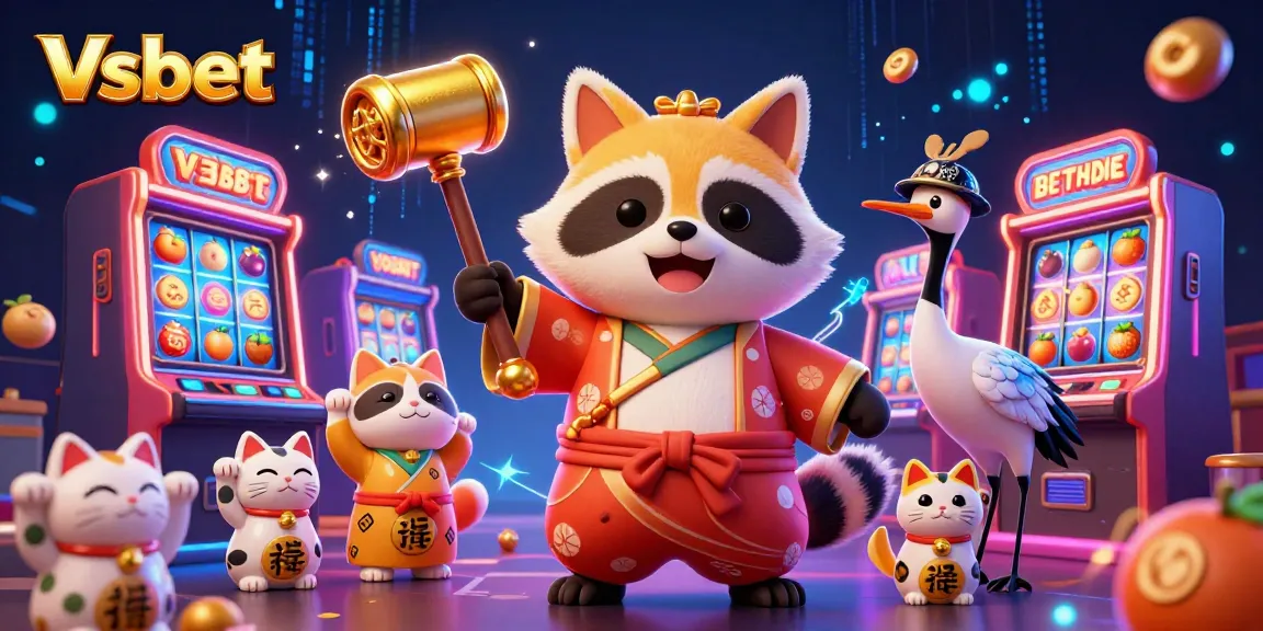 Spin the slots and win with Vsbet's colorful slot machines and charming characters in a festive casino atmosphere.