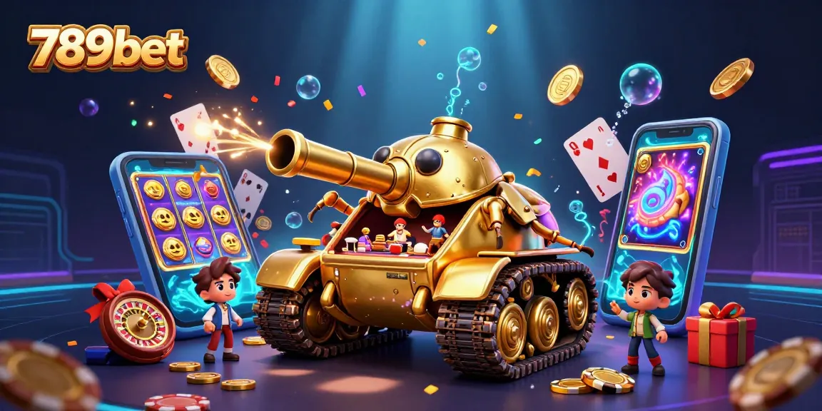 Experience thrilling gaming at 789bet with a vibrant 3D casino illustration.