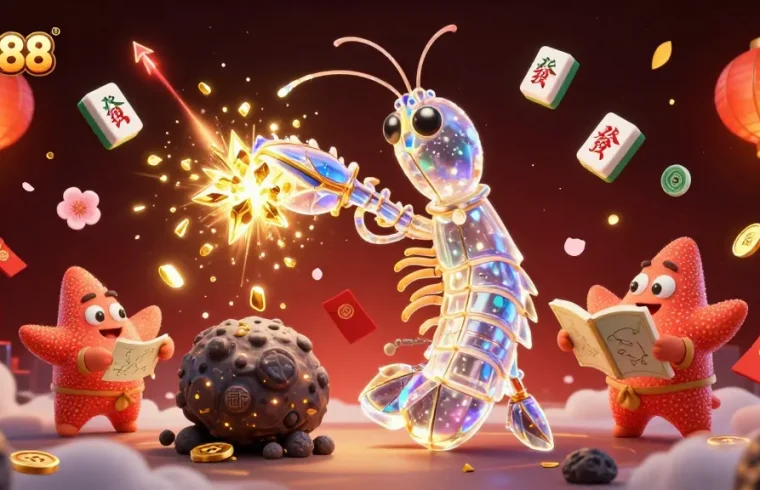 Experience the exciting adventure of MM88 as our galactic samurai battles for treasures in a vibrant casino scene.